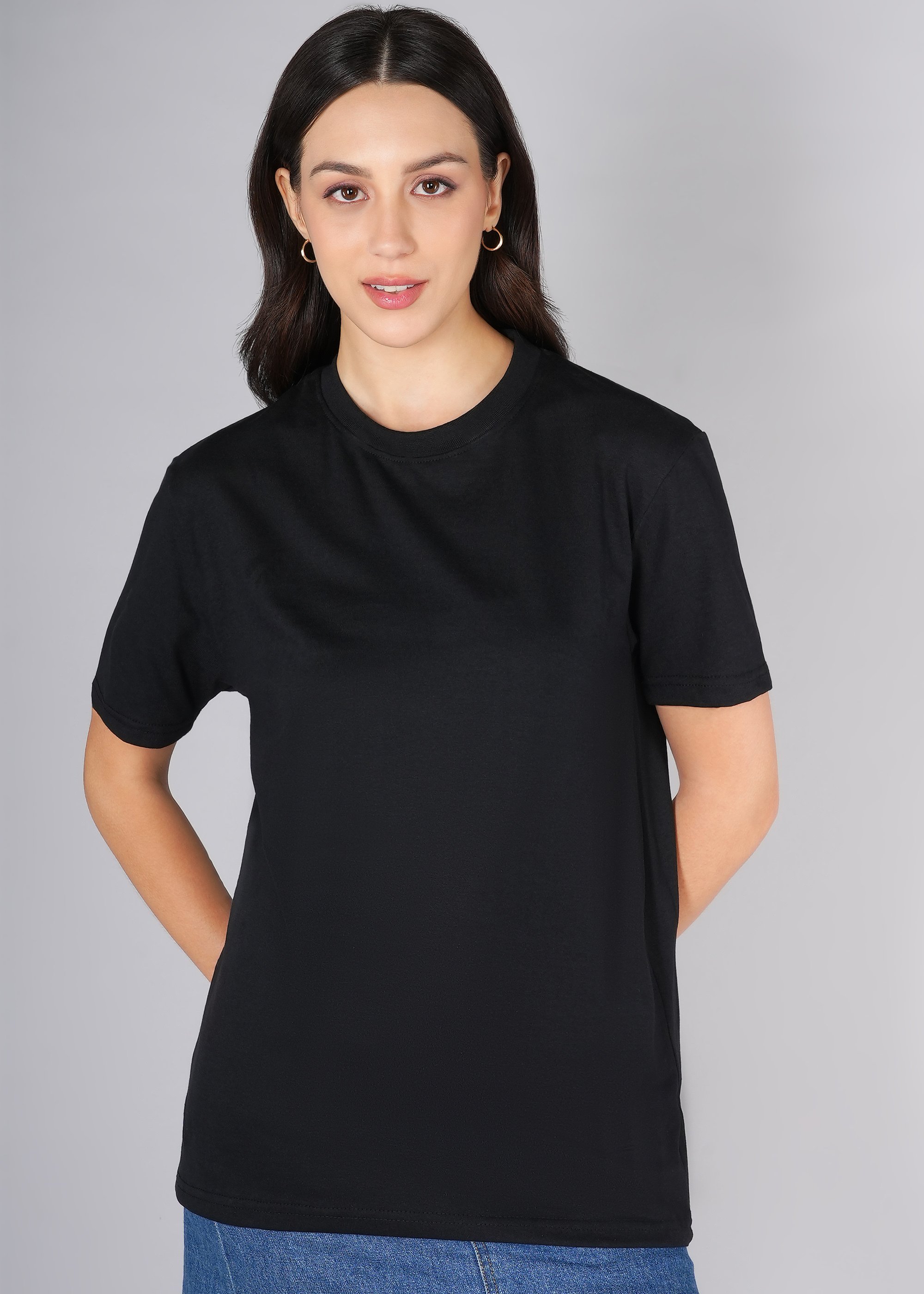Solid Couple Round Neck T-Shirt